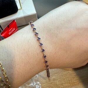 Amethyst and Sterling Bracelet